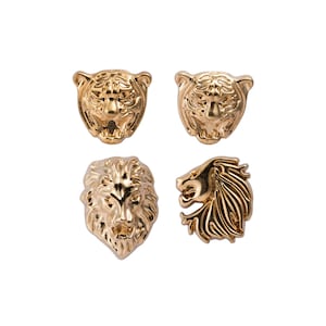 Men's Set of Lion and Jaguar Shape  Lapel Pin Lapel Pin,Badge Coat Suit Wedding Gift Party Shirt Collar Accessories Brooch for Men