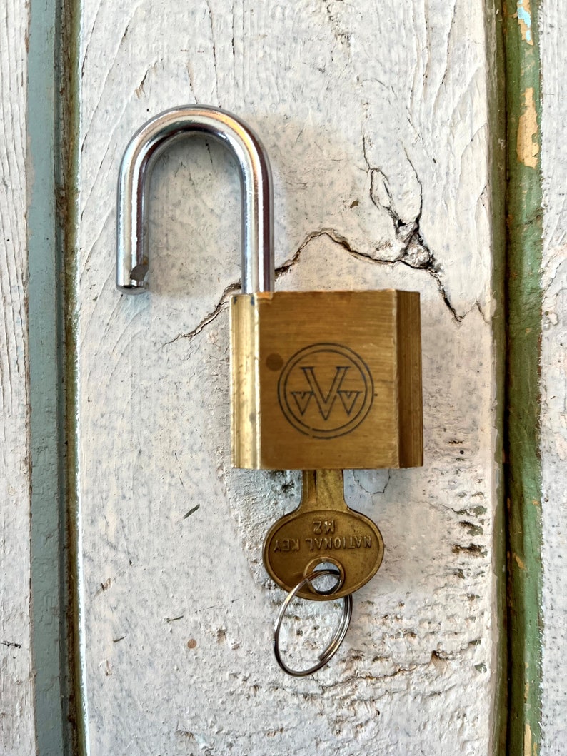 Antique Brass Triple V VVV Lock and Cole National Key M2 Etsy Canada
