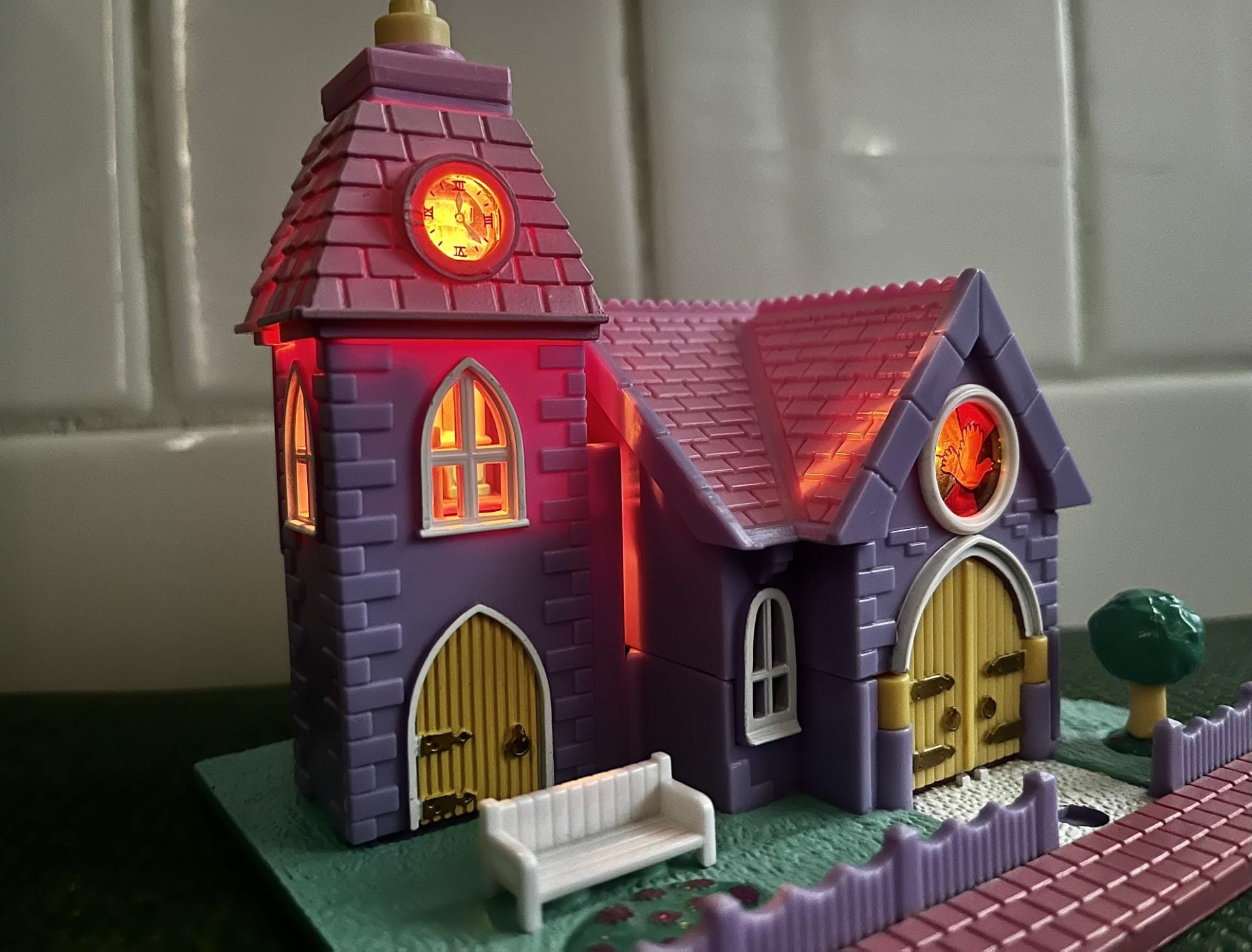 Polly Pocket Bluebird 1993 - Chapelle De Mariage Lumineuse Pollyville - Vintage