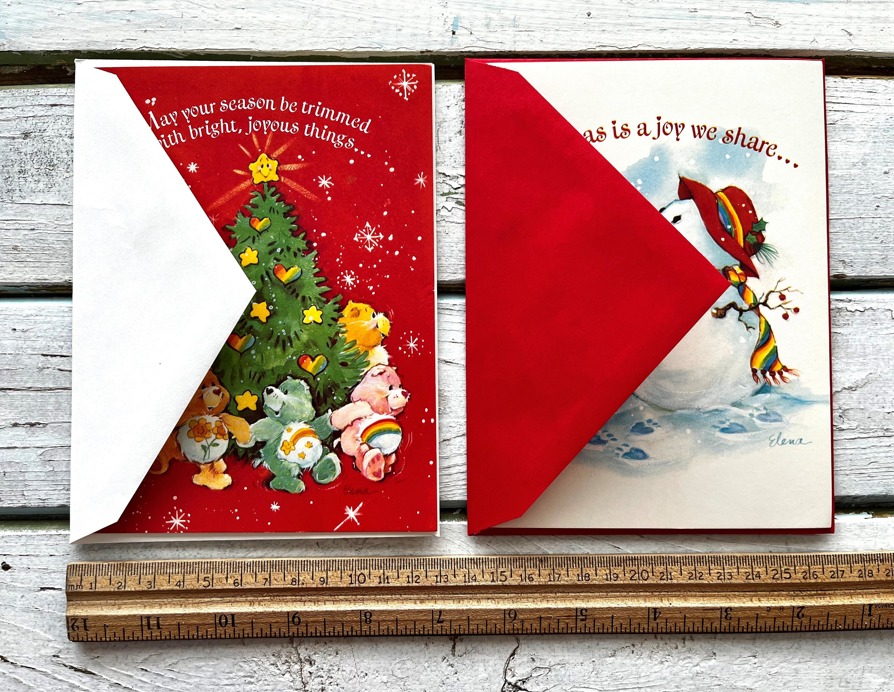 vintage-1980-s-care-bear-christmas-cards-nostalgic-etsy