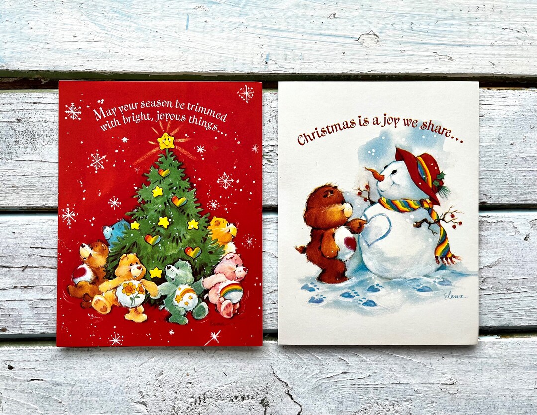 vintage-1980-s-care-bear-christmas-cards-nostalgic-etsy