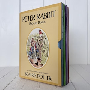 Ensemble de 4 livres pop-up Peter Rabbit vintage des années 80