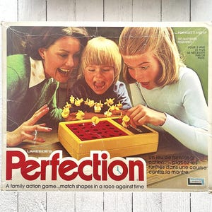 Vintage 1970&#39;s Game of Perfection by Lakeside, Complete with Instructions (English & French)