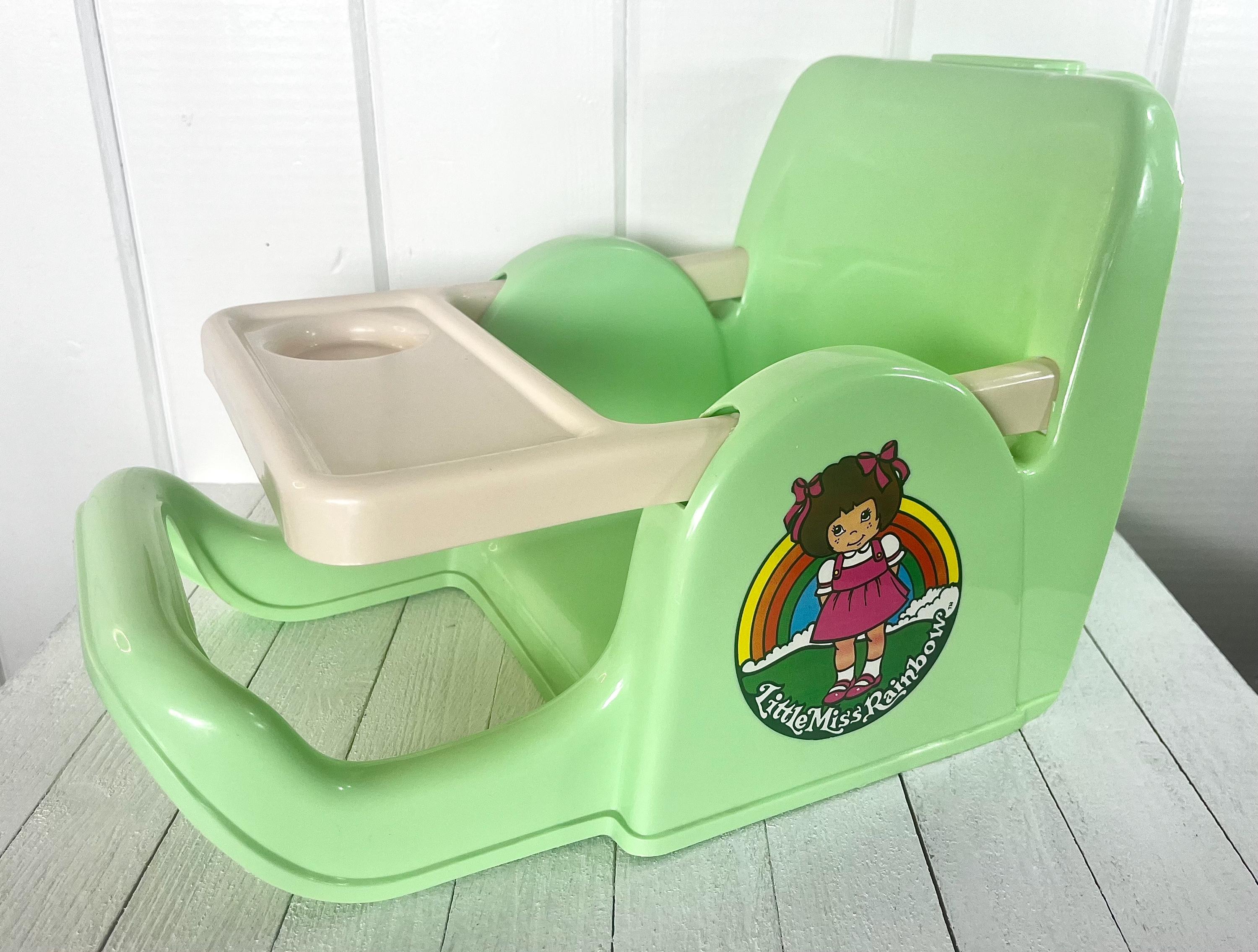 Vintage 80's Little Miss Rainbow Doll Chair, Cabbage Patch Kids