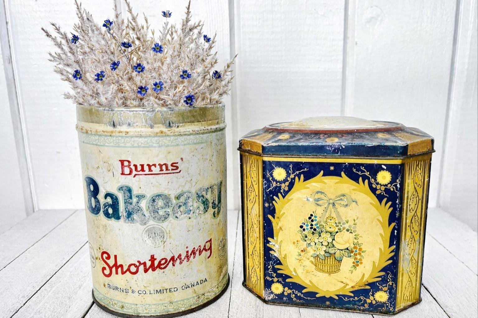 Vintage Shortening Tin - Etsy Norway