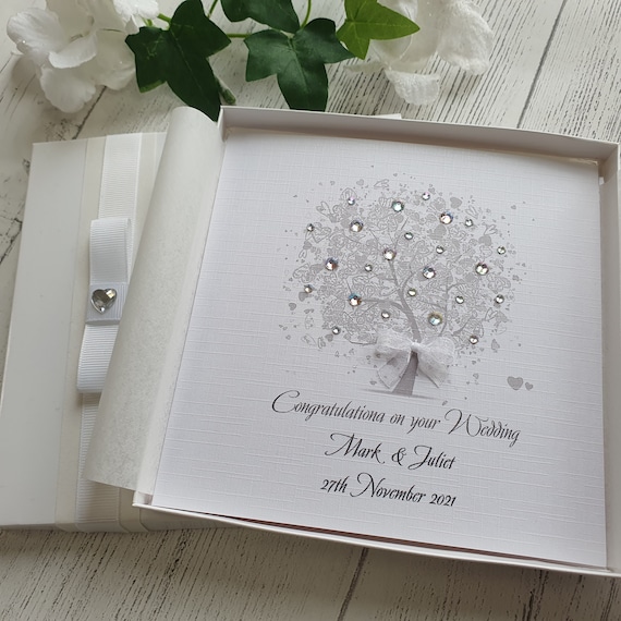 Luxury Handmade Personalised Wedding Congratulations Card With - Etsy UK