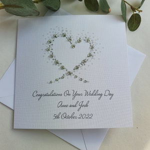 Luxury Handmade Personalised Wedding Congratulations Card with Box or Envelope parents grandparents friends son daughter in law grandson image 8