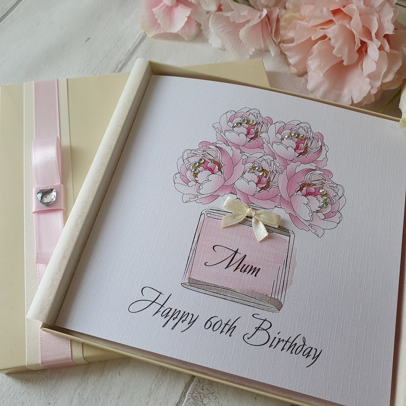 Luxury Handmade personalised birthday card 21st 30th 40th