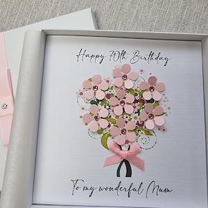 Luxury Handmade personalised birthday card 21st 30th 40th 50th 60th 70th 80th 90th Grandmother Wife Sister Aunt Daughter Mother Mum boxed