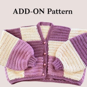 ADD-ON Pattern The Venus & Luna Cardigan Crochet Pattern | (Add-on to Luna Cardigan Pattern) | PDF Pattern with design template only