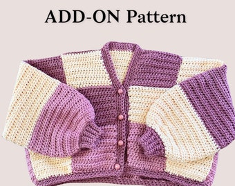 ADD-ON Pattern The Venus & Luna Cardigan Crochet Pattern | (Add-on to Luna Cardigan Pattern) | PDF Pattern with design template only