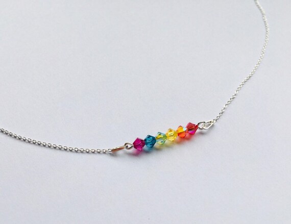 Rainbow shop pride necklace