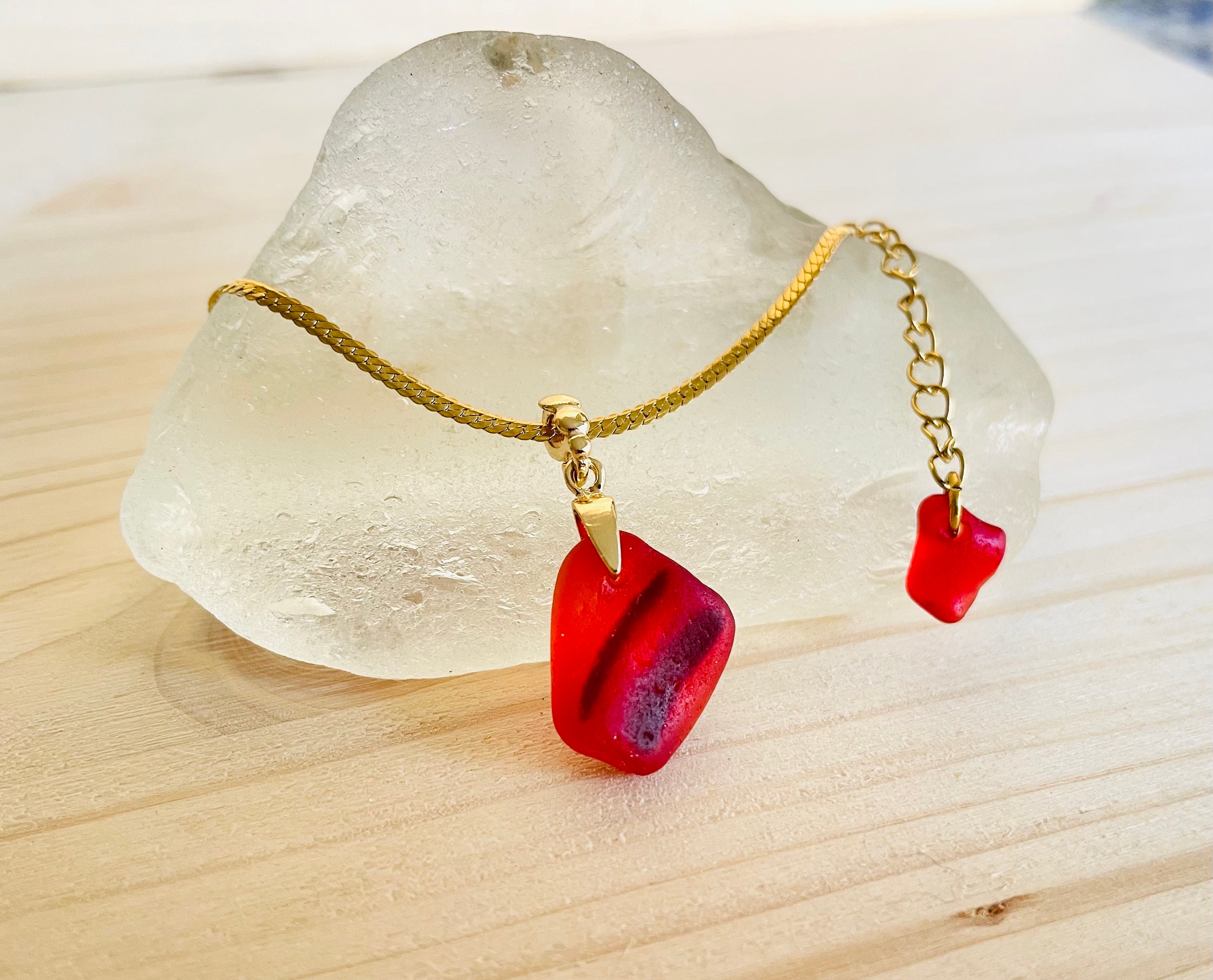 Red sea glass best sale jewelry
