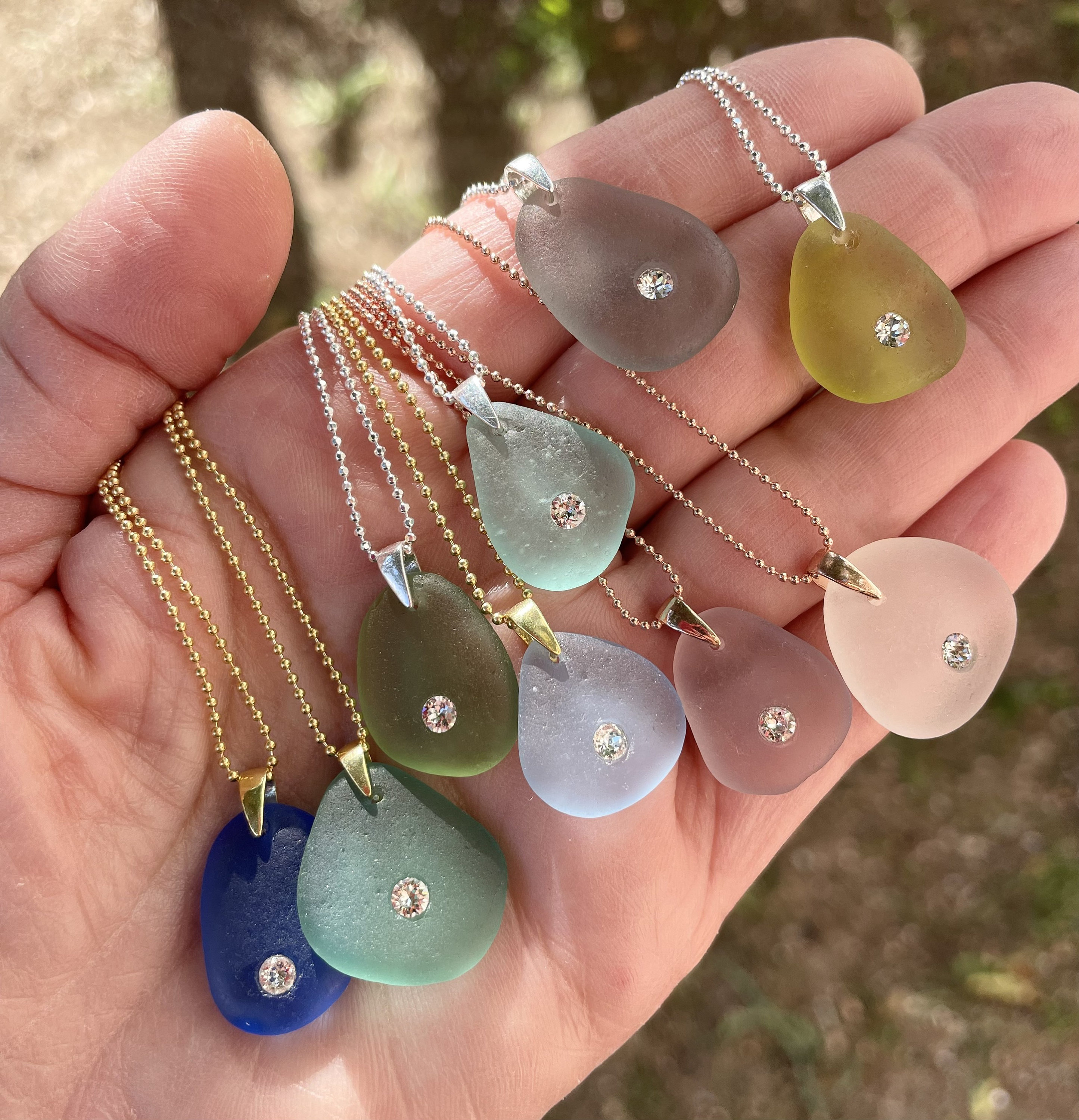 glass jewellery necklace