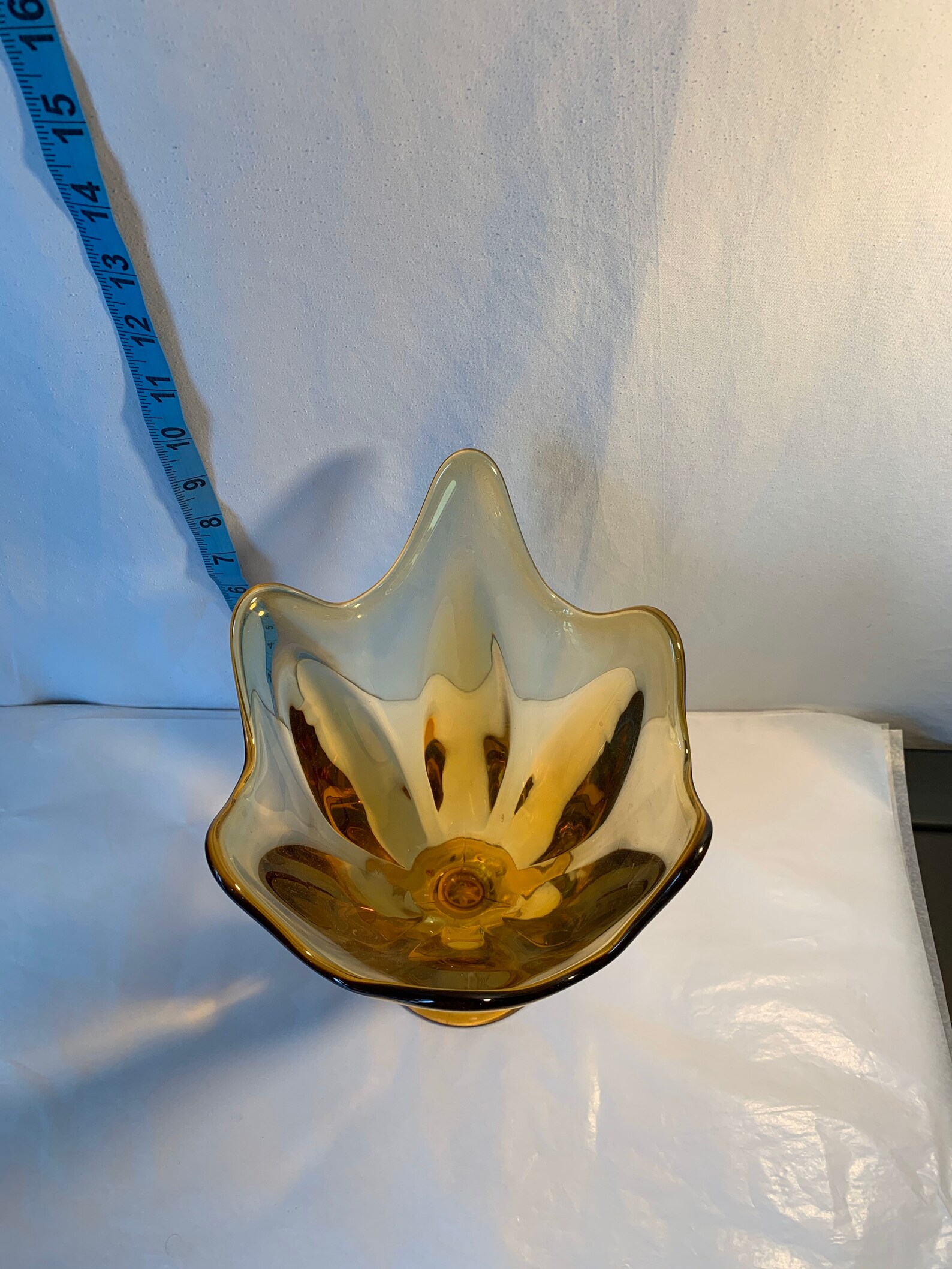Jumbo Viking Glass 6 Petal Vase 1433 Etsy