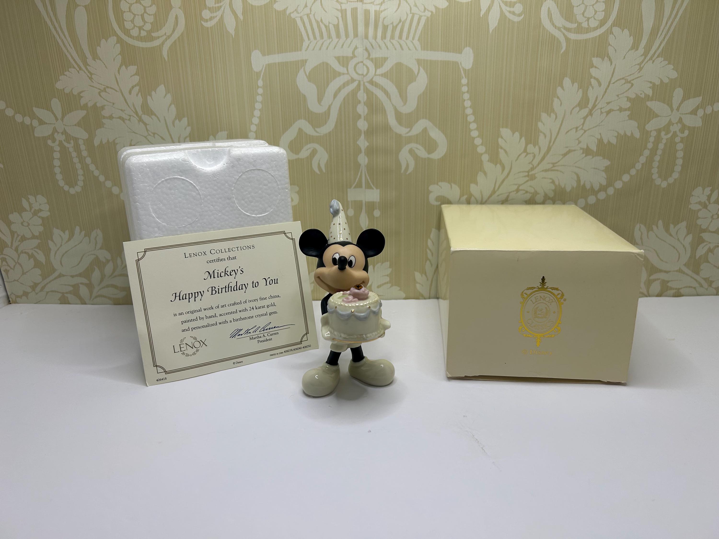 レノックス ミッキー (バースデーto you) 楽天市場】レノックス ディズニー ミッキー お誕生日おめでとう