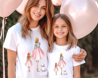 Camiseta a juego para mamá e hija, trajes a juego para mamá y yo, camiseta a juego para el día de la madre, camiseta para madre e hija