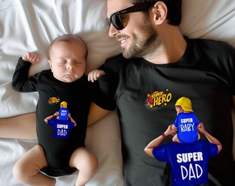 Dad Shirt, Daddy and son T shirt, Dad and son matching T-shirt, Father's day T-shirt, Daddy and Me, Gift for dad, Super Dad tee