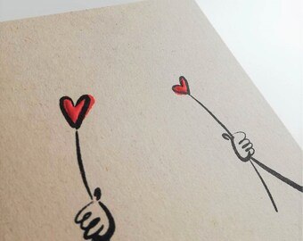 Wenskaart hartjes NU MET CADEAUTJE | Liefde | Valentine | Hearts | valentine's day | wenskaart | Ik denk aan je | Cadeau