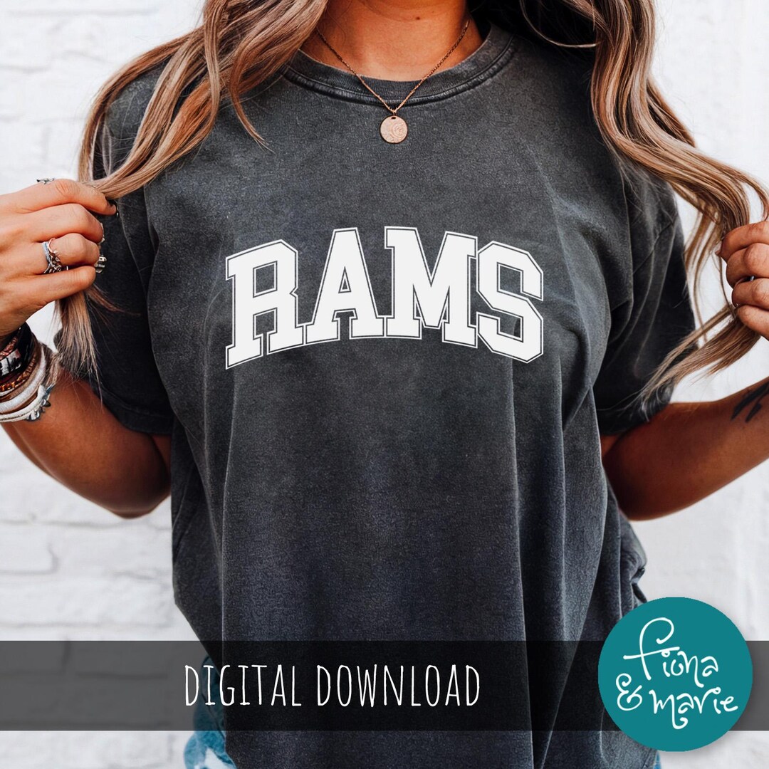 Rams Indesign Rams Mascot SVG PNG: Arched Varsity Letters, Football Design (digital ...