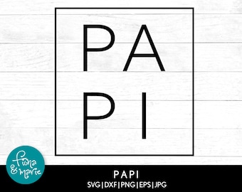 PAPI SVG : fichier de coupe pour la fête des pères de grand-père (téléchargement numérique)