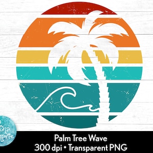 PNG-bestand met palmboomgolf voor sublimatieafdrukken DTG-afdrukken | Zomertijdontwerp | Sublimatieontwerp downloaden | T-shirtontwerpen