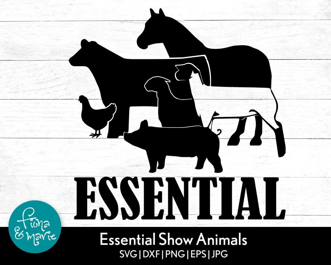 ESSENTIAL Show Animals Svg County Fair Horse Pig Cow Etsy