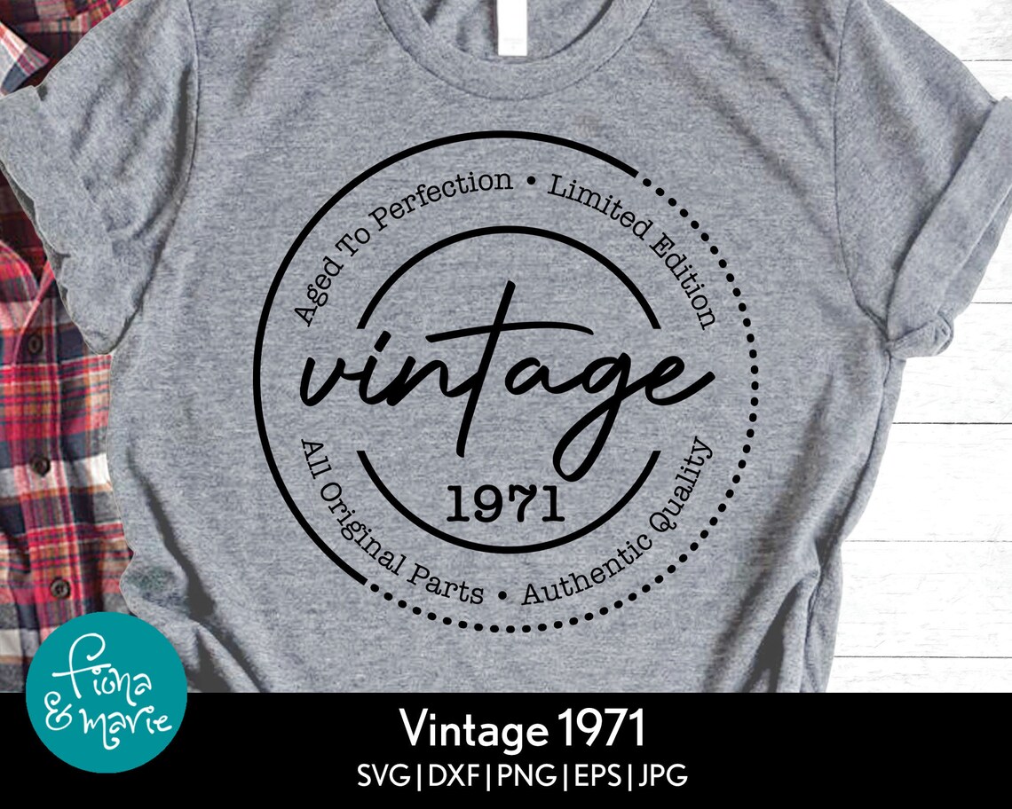 Download Vintage 1971 50th Birthday svg Aged To Perfection | Etsy