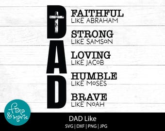 Christian Dad SVG, Fathers Day Gift, Man of Faith (Digital Download)
