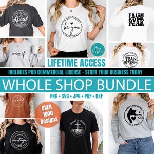 1000+ Designs SVG Bundle: Christian, Funny, Inspirational (Digital Download)