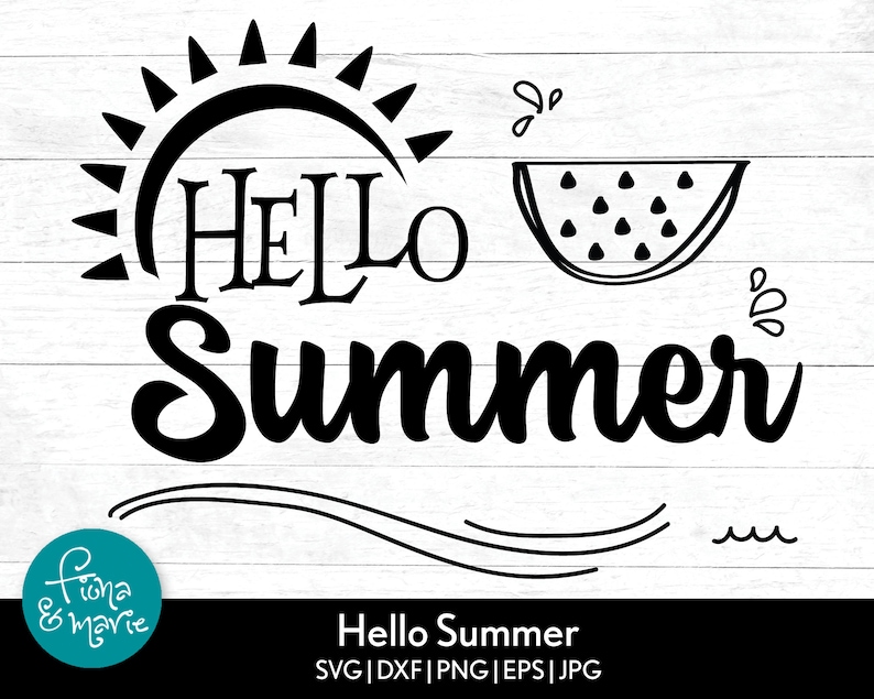 Hello Summer Svg Watermelon Svg Summer Svg Kids Summer - Etsy
