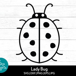 Lady Bug SVG / Ladybug / File di taglio in vinile, fustellato, clip art / svg / png / jpg / eps / dxf / File di taglio per Cricut e Silhouette
