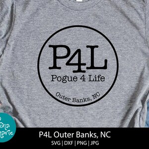May include: A gray t-shirt with a black circle graphic that says "P4L Pogue 4 Life Outer Banks, NC".