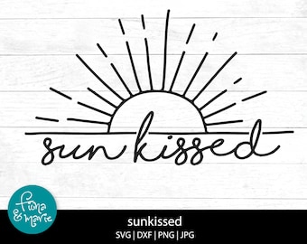Sunkissed svg, Sommerzeit, Strand, Spaß in der Sonne, Schwimmen, svg, png, jpg, dxf, Cut Dateien für Cricut und Silhouette, Instant Download