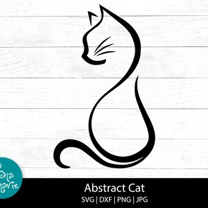 Chat abstrait svg | Svg maman chat | Amoureux des chats svg | T-shirt SVG | png, svg, jpg, dfx | png pour chemise | Fichier de découpe pour cricut | Silhouette