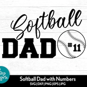 Download Softball Dad Manly Font Svg With Numbers Etsy