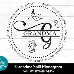 Liebevolles Geschenk für Oma svg Tshirt Design für Oma Cut File für Cricut und Silhouette Mug Design oder Ornament Design