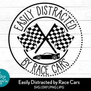 Gemakkelijk afgeleid door raceauto's SVG | Racebaan SVG | Grappige SVG | png voor overhemd | SVG, PNG, JPG, DXF | Snijbestanden voor Cricut en Silhouette