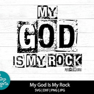 Mi Dios es mi roca Salmo 18:1, svg, dxf, jpg, png, diseño cristiano svg, diseño para hombres, versículo bíblico svg, png para camiseta, descarga cricut