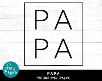 パパ SVG | おじいちゃん、父の日カットファイル（デジタルダウンロード）