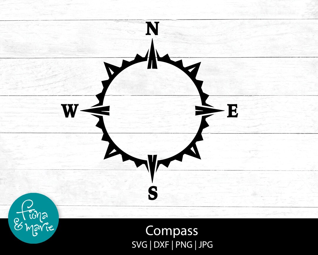 Compass Svg Format Compass SVG: Cut Files for Cricut & Silhouette (digital Download) - Etsy