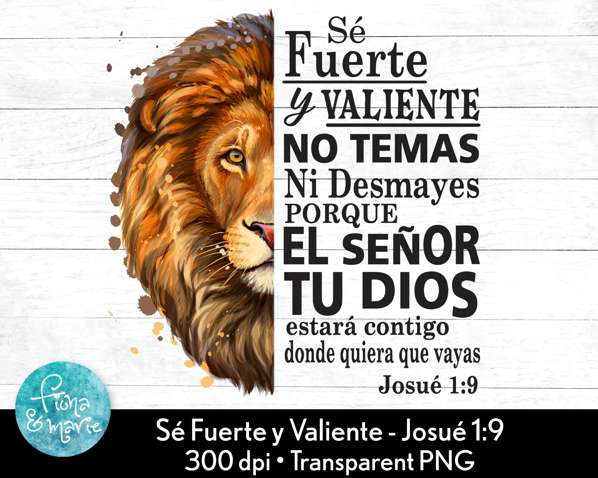 S Fuerte Y Valiente Josu Be Strong Courageous Etsy Espa A