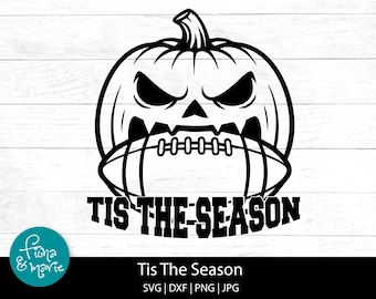 Pumpkin Football SVG: Halloween Season Design (Digital Download)