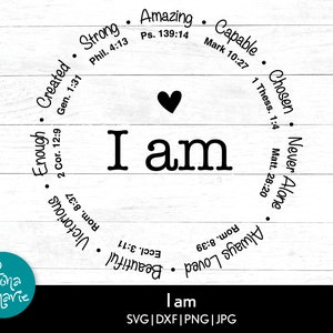 I am Inspiration, Bible Verse svg, Inspirational svg, svg, dxf, jpg, png, Cut File Cricut, Silhouette, Iron On