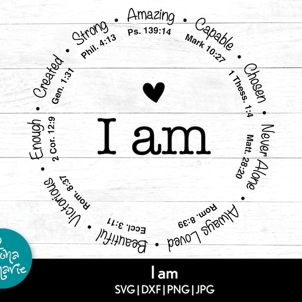 I am Inspiration, Bible Verse svg, Inspirational svg, svg, dxf, jpg, png, Cut File Cricut, Silhouette, Iron On