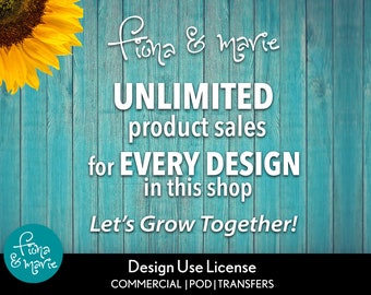 Fiona and Marie Unlimited Commercial, Transfer & POD License | Designs are sold separately