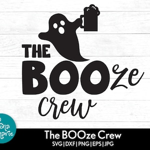 L'équipage BOOze svg | Svg drôle d'Halloween | Fantôme avec de la bière | svg, dxf, jpg, png, pdf miroir | Couper le fichier Cricut | Silhouette