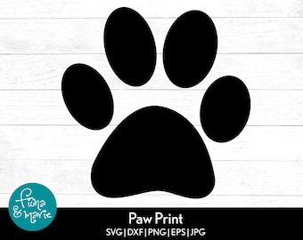 Paw Print SVG File: Dog Cat Paw Clipart (Digital Download)
