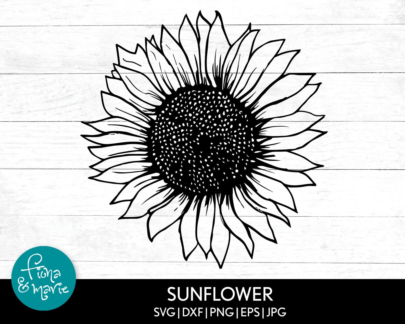 Sunflower svg svg png jpg eps dxf Sunflower image 1.