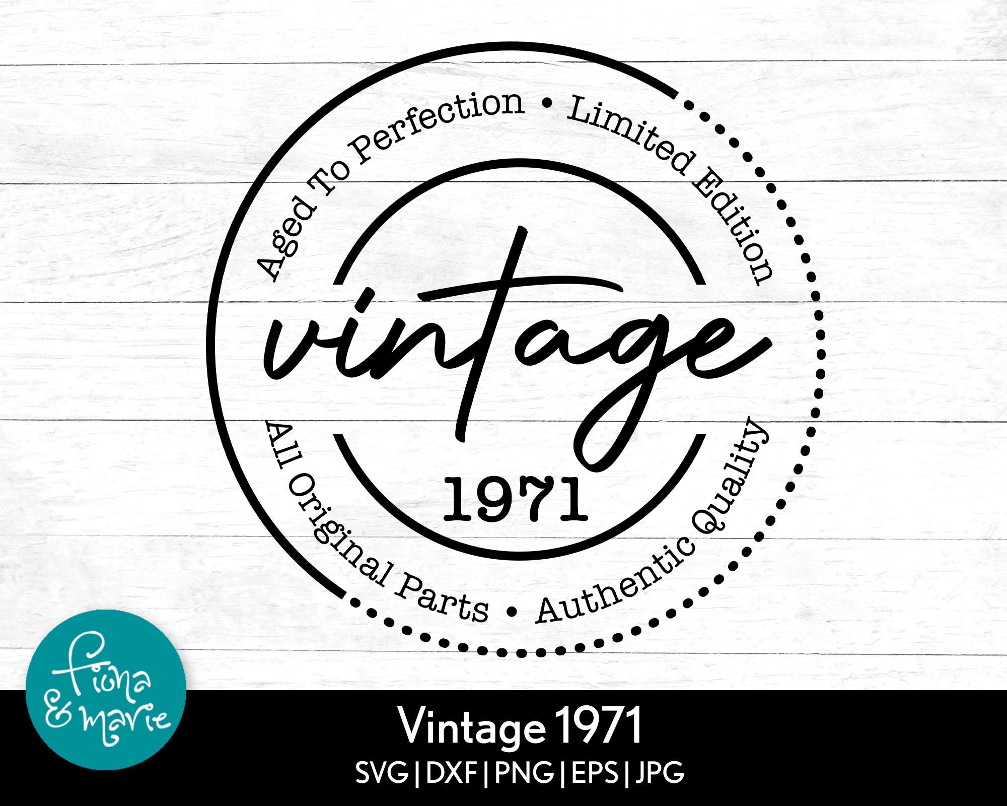 Download Vintage 1971 50th Birthday svg Aged To Perfection | Etsy
